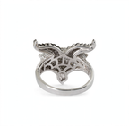 925 Sterling Silver Pave Moissanite Goat Head Statement Ring 4.0ct (4)
