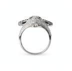 925 Sterling Silver Pave Moissanite Goat Head Statement Ring 4.0ct (5)