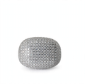 Wide Pave Moissanite Dome Ring in 925 Sterling Silver, 4.0ct