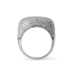 Wide Pave Moissanite Dome Ring in 925 Sterling Silver, 4.0ct (2)
