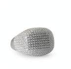 Wide Pave Moissanite Dome Ring in 925 Sterling Silver, 4.0ct (3)
