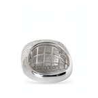 Wide Pave Moissanite Dome Ring in 925 Sterling Silver, 4.0ct (5)