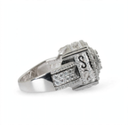 Men's 925 Sterling Silver Round Multi-Row Moissanite Cluster Ring 3.0ct Size 12 (3)