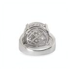 Men's 925 Sterling Silver Round Multi-Row Moissanite Cluster Ring 3.0ct Size 12 (6)