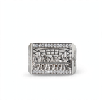 Men's Rectangular Last Supper Moissanite 4ct 925 Sterling Silver Ring