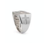Men's Rectangular Last Supper Moissanite 4ct 925 Sterling Silver Ring (2)
