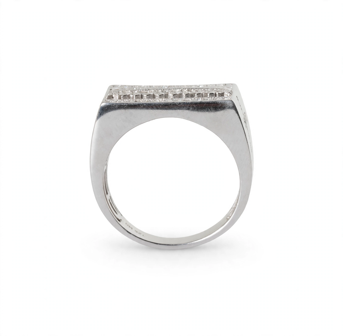 Men's Rectangular Last Supper Moissanite 4ct 925 Sterling Silver Ring (4)