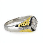 Two-Tone Silver Greek Key Signet Ring with Black Moissanite (3)