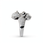 Teddy Bear Cocktail Ring in Silver with Moissanite (3)