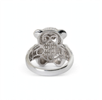Teddy Bear Cocktail Ring in Silver with Moissanite (6)
