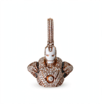Rose Gold 925 Silver Moissanite Iced Iron Man Bust Pendant 12.3ct