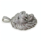 925 Silver Moissanite Iced Out Lion Head Pendant 16.3ct (3)