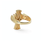 Men's 14K Gold Over Silver Cross Ring with Moissanite Halo and Jesus Face, Size 9 (5)