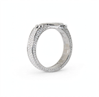 Sterling Silver Moissanite Cross Baguette and Pavé Ring 2.63ct (5)
