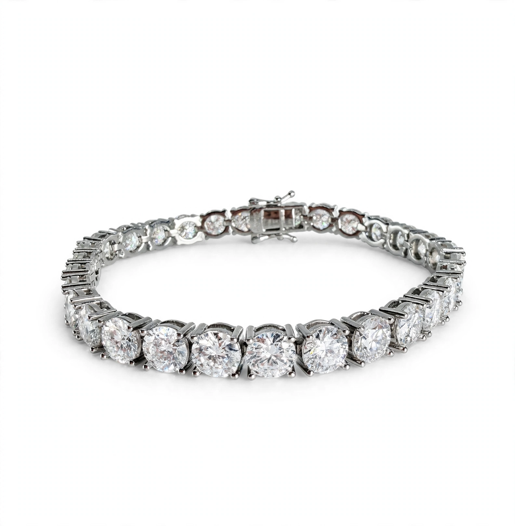 925 Sterling Silver Moissanite Tennis Bracelet (10)