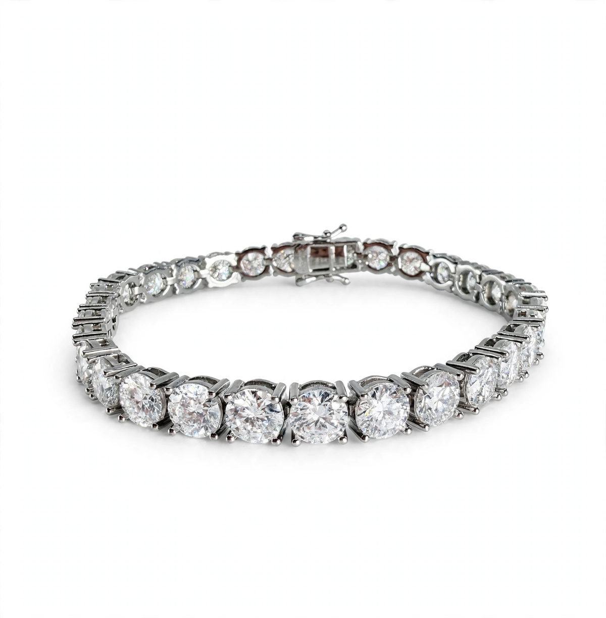 925 Sterling Silver Moissanite Tennis Bracelet (10)