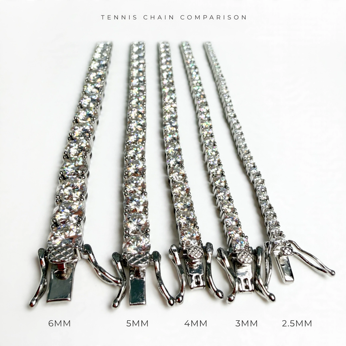 925 Sterling Silver Moissanite Tennis Bracelet (4)