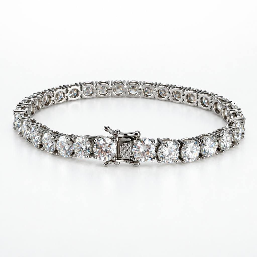 925 Sterling Silver Moissanite Tennis Bracelet (3)