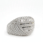 Silver 925 Pave Moissanite Baguette Heart Statement Ring 4.0ct (3)