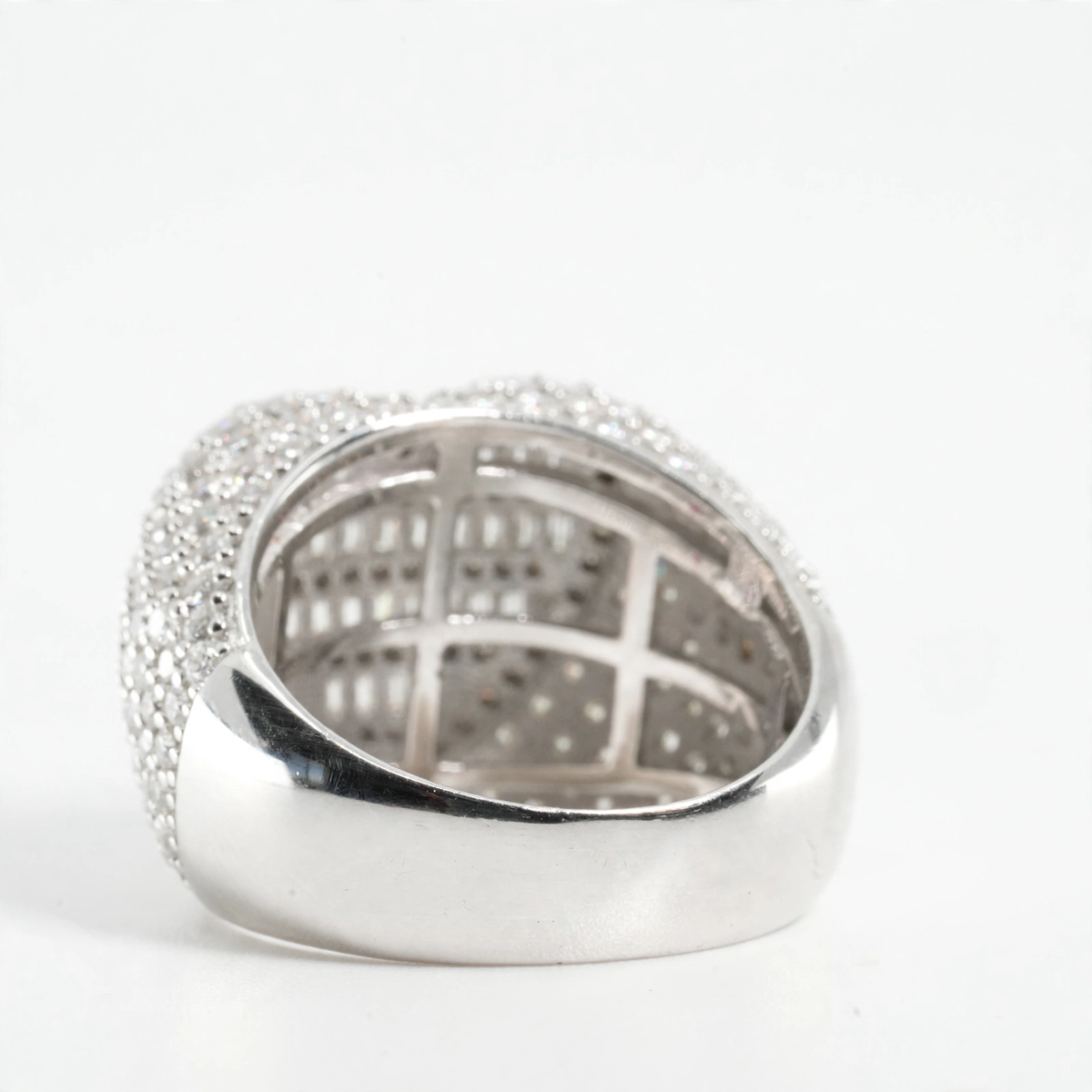 Silver 925 Pave Moissanite Baguette Heart Statement Ring 4.0ct (5)