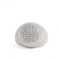 Silver Pavé Dome Cocktail Ring
