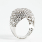 Silver Pavé Dome Cocktail Ring (3)