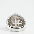 Silver Pavé Dome Cocktail Ring (5)
