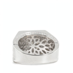 Men's 925 Sterling Silver Square Pavé Moissanite Cluster Ring 4ct (4)