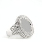 Men's 925 Sterling Silver Double Halo Moissanite Statement Ring 3.34ct Size 10.5 (4)