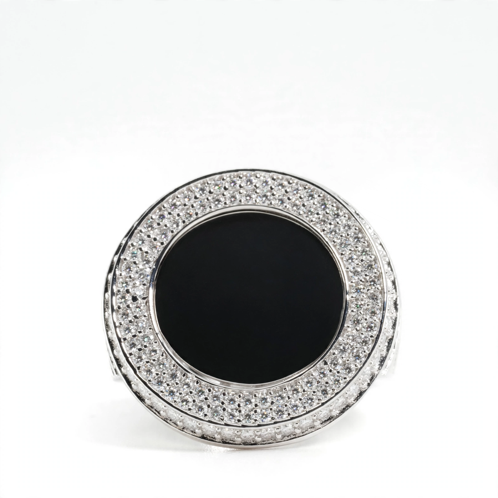 Men's 925 Sterling Silver Double Halo Moissanite Statement Ring 3.34ct Size 10.5 (3)
