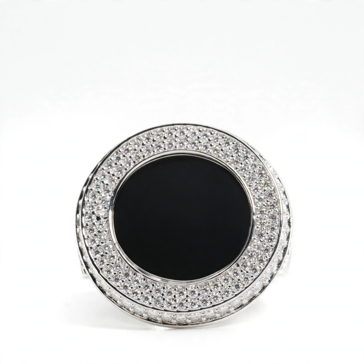 Men's 925 Sterling Silver Double Halo Moissanite Statement Ring 3.34ct Size 10.5 (3)