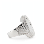 Men's 925 Sterling Silver Double Halo Moissanite Statement Ring 3.34ct Size 10.5 (5)