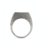 Men’s Silver Pavé Square Cocktail Ring (4)