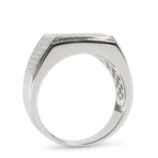 Men's 925 Sterling Silver Pave Moissanite Square Statement Ring 1.00ct (2)
