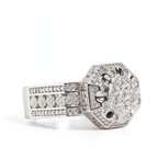 Men's 925 Sterling Silver Octagonal Cluster Moissanite Ring 3.00ct (4)