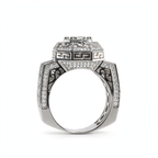 Men's 925 Sterling Silver Octagonal Cluster Moissanite Ring 3.00ct (6)
