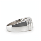 Men's 925 Sterling Silver Wide Pavé Moissanite Statement Ring 1.5ct (2)
