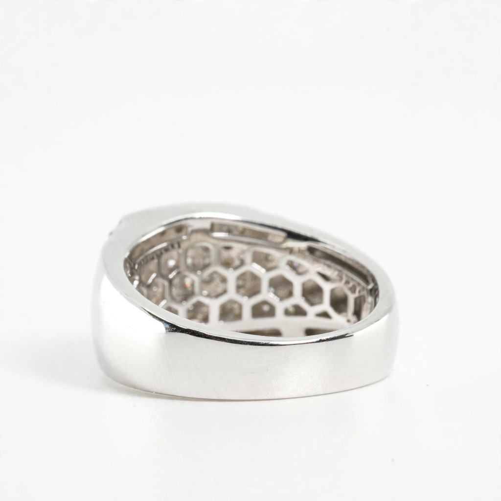 Men's 925 Sterling Silver Wide Pavé Moissanite Statement Ring 1.5ct (4)