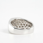 Men's 925 Sterling Silver Wide Pavé Moissanite Statement Ring 1.5ct (4)