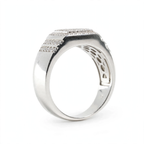 Men's 925 Sterling Silver Wide Pavé Moissanite Statement Ring 1.5ct (5)
