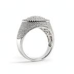 Men's 925 Silver Dome Pave Moissanite Statement Ring 4.0ct (2)