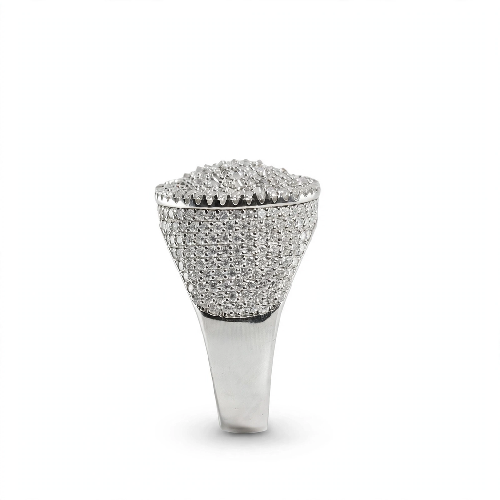 Men's 925 Silver Dome Pave Moissanite Statement Ring 4.0ct (3)