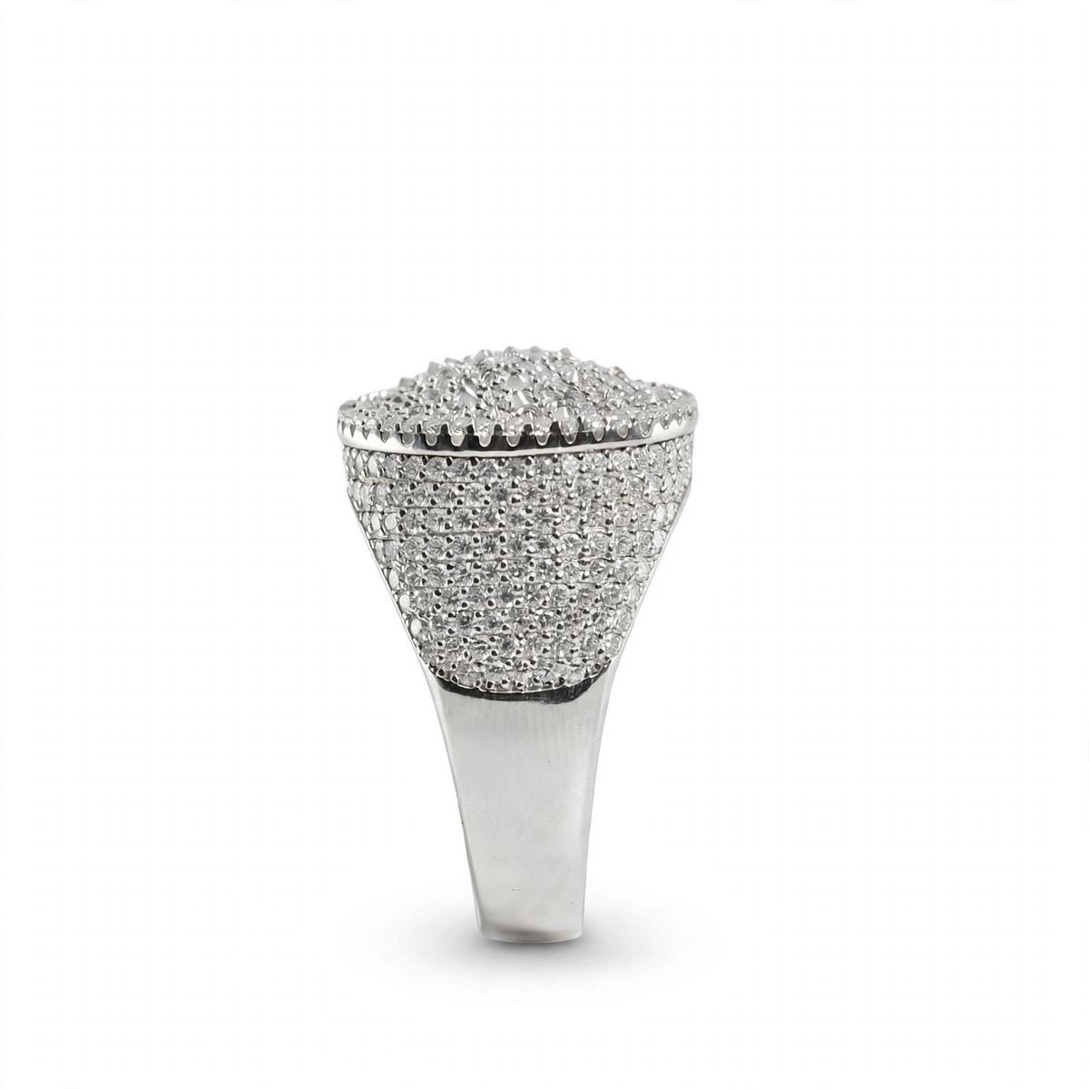 Men's 925 Silver Dome Pave Moissanite Statement Ring 4.0ct (3)