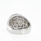 Men's 925 Silver Dome Pave Moissanite Statement Ring 4.0ct (5)
