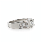 Men's 925 Sterling Silver Wide Band Moissanite Pavé Accent Ring 2.25ct (3)