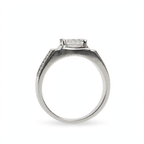 Men's 925 Sterling Silver Wide Band Moissanite Pavé Accent Ring 2.25ct (5)