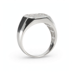 Men's 925 Sterling Silver Octagon Pave Moissanite Statement Ring 1.00ct (3)