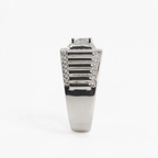 Men's 925 Sterling Silver 2ct Moissanite Halo Statement Ring (4)