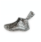 Sneaker-Shaped Pave Moissanite 925 Sterling Silver Rhodium Pendant (2)