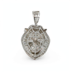 Iced Out Lion Head Pendant in 925 Sterling Silver with Rhodium Finish and 7.06ct Moissanite (2)